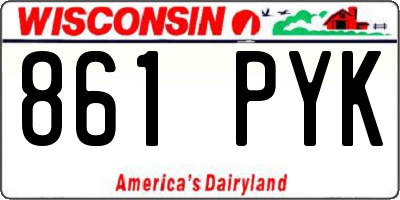 WI license plate 861PYK