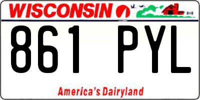 WI license plate 861PYL