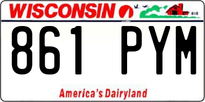 WI license plate 861PYM