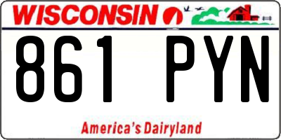 WI license plate 861PYN
