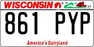 WI license plate 861PYP
