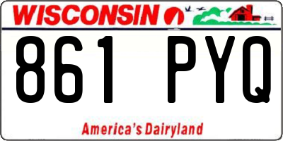 WI license plate 861PYQ