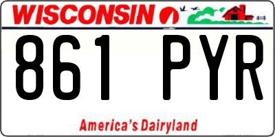 WI license plate 861PYR