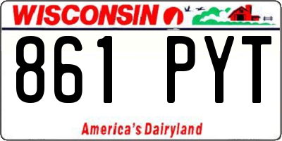 WI license plate 861PYT