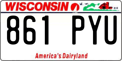 WI license plate 861PYU