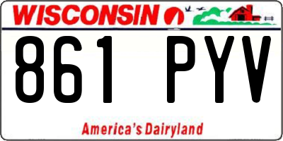 WI license plate 861PYV