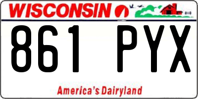 WI license plate 861PYX