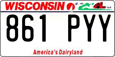 WI license plate 861PYY