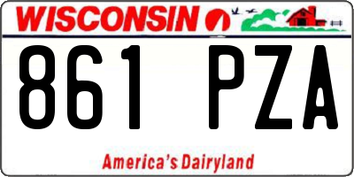 WI license plate 861PZA