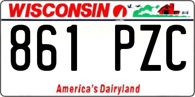 WI license plate 861PZC