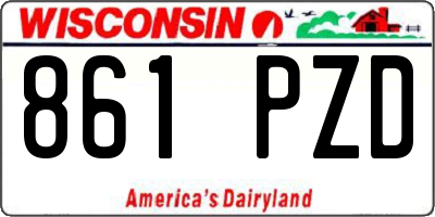 WI license plate 861PZD