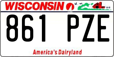 WI license plate 861PZE
