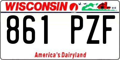 WI license plate 861PZF