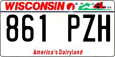 WI license plate 861PZH