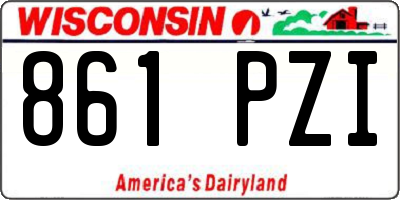 WI license plate 861PZI