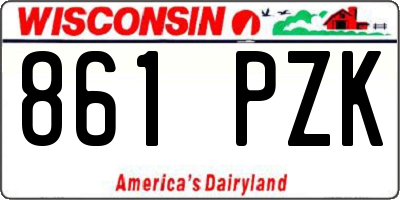 WI license plate 861PZK