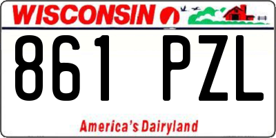 WI license plate 861PZL