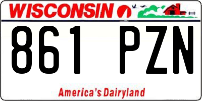 WI license plate 861PZN