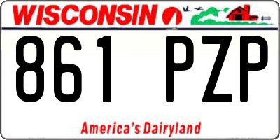 WI license plate 861PZP