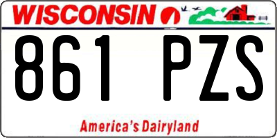 WI license plate 861PZS
