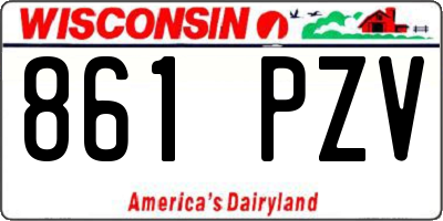 WI license plate 861PZV