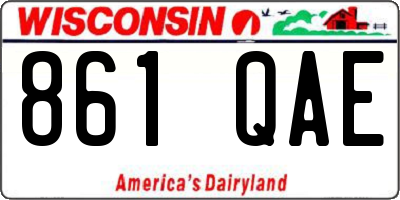 WI license plate 861QAE