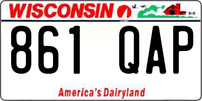 WI license plate 861QAP