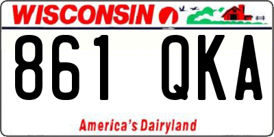 WI license plate 861QKA
