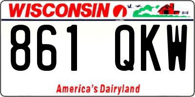 WI license plate 861QKW