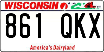 WI license plate 861QKX