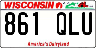 WI license plate 861QLU