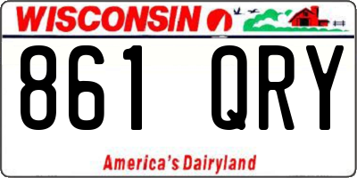 WI license plate 861QRY