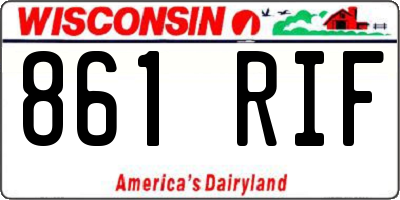 WI license plate 861RIF