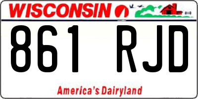 WI license plate 861RJD