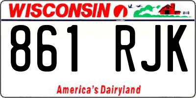 WI license plate 861RJK