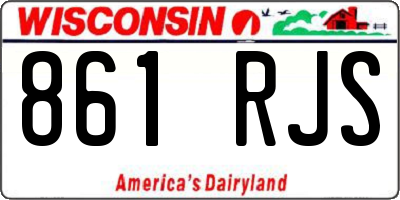 WI license plate 861RJS