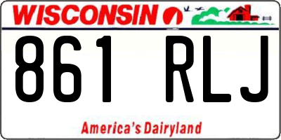 WI license plate 861RLJ