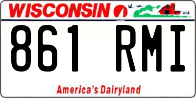 WI license plate 861RMI