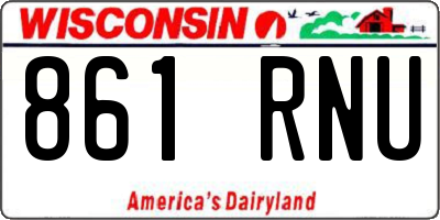 WI license plate 861RNU