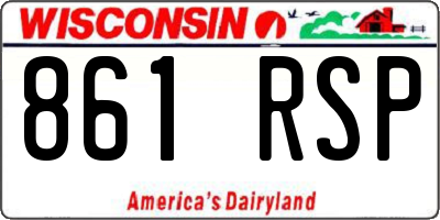WI license plate 861RSP
