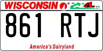 WI license plate 861RTJ
