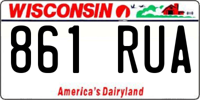 WI license plate 861RUA
