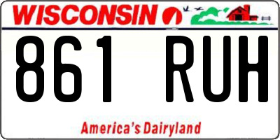 WI license plate 861RUH