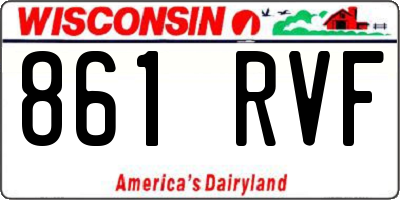 WI license plate 861RVF