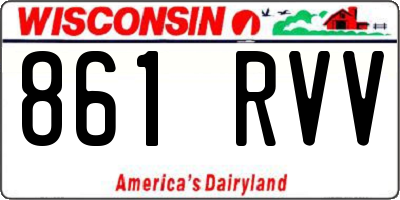 WI license plate 861RVV