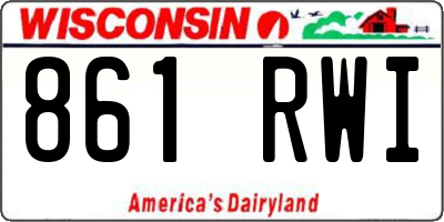 WI license plate 861RWI