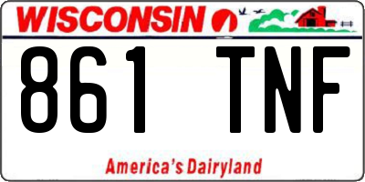 WI license plate 861TNF