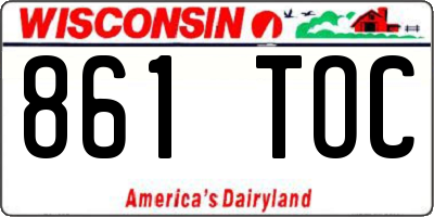 WI license plate 861TOC