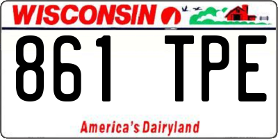 WI license plate 861TPE