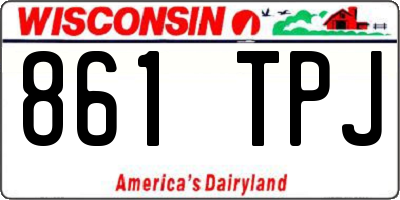 WI license plate 861TPJ